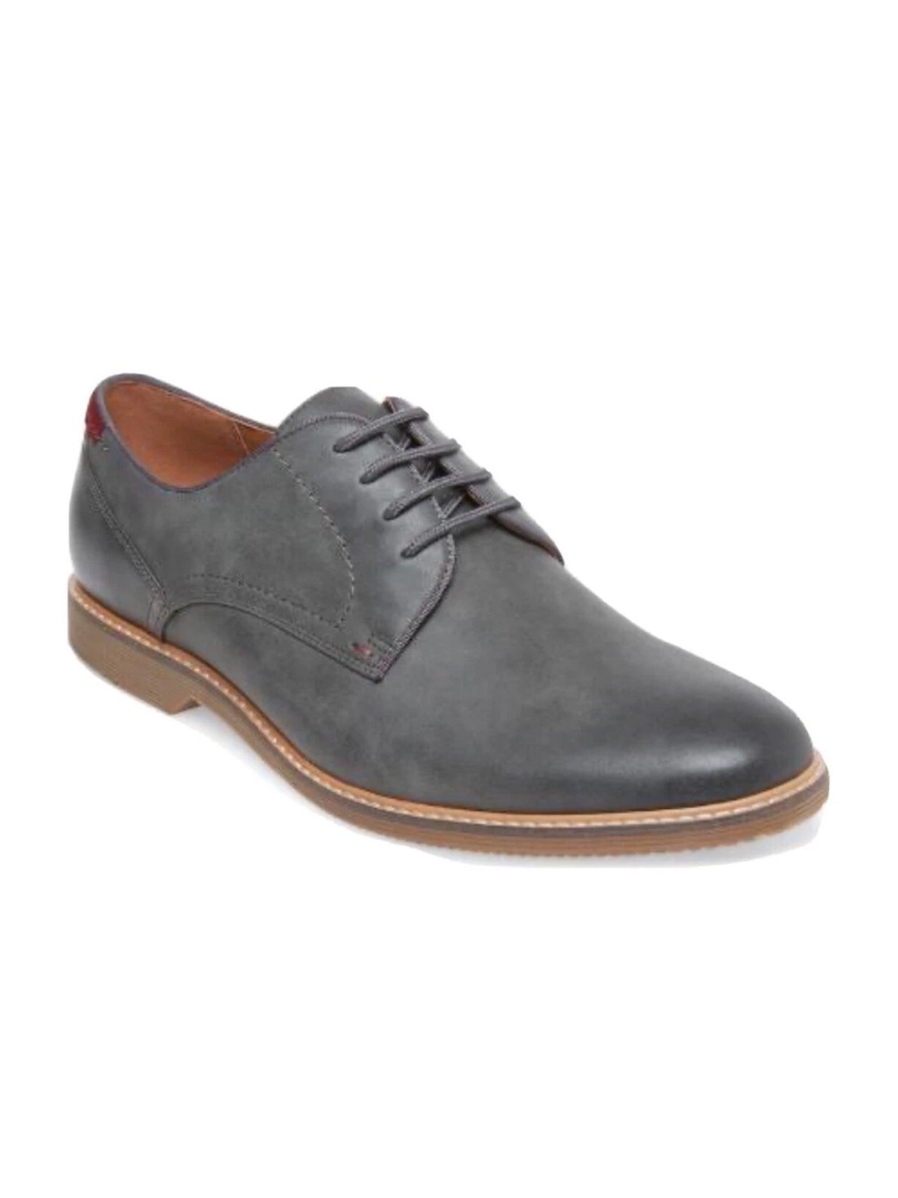 Steve Madden Men's Gray Leather Lace-Up Dress Shoe 13M